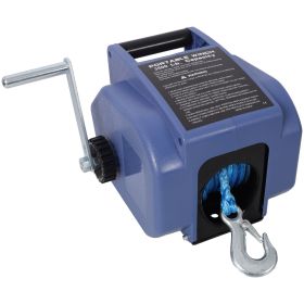 12v 3500lbs Trailer Winch,Reversible Electric Winch, for Boats up to 5000 lbs.,with synthetic rope,with extra pulley hook,power in and power out