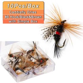 Insects Flies Fishing Lures; Topwater Dry Flies Bait Trout Artificial Crank Hook; Fishing Tackle (Quantity: 10PCS)